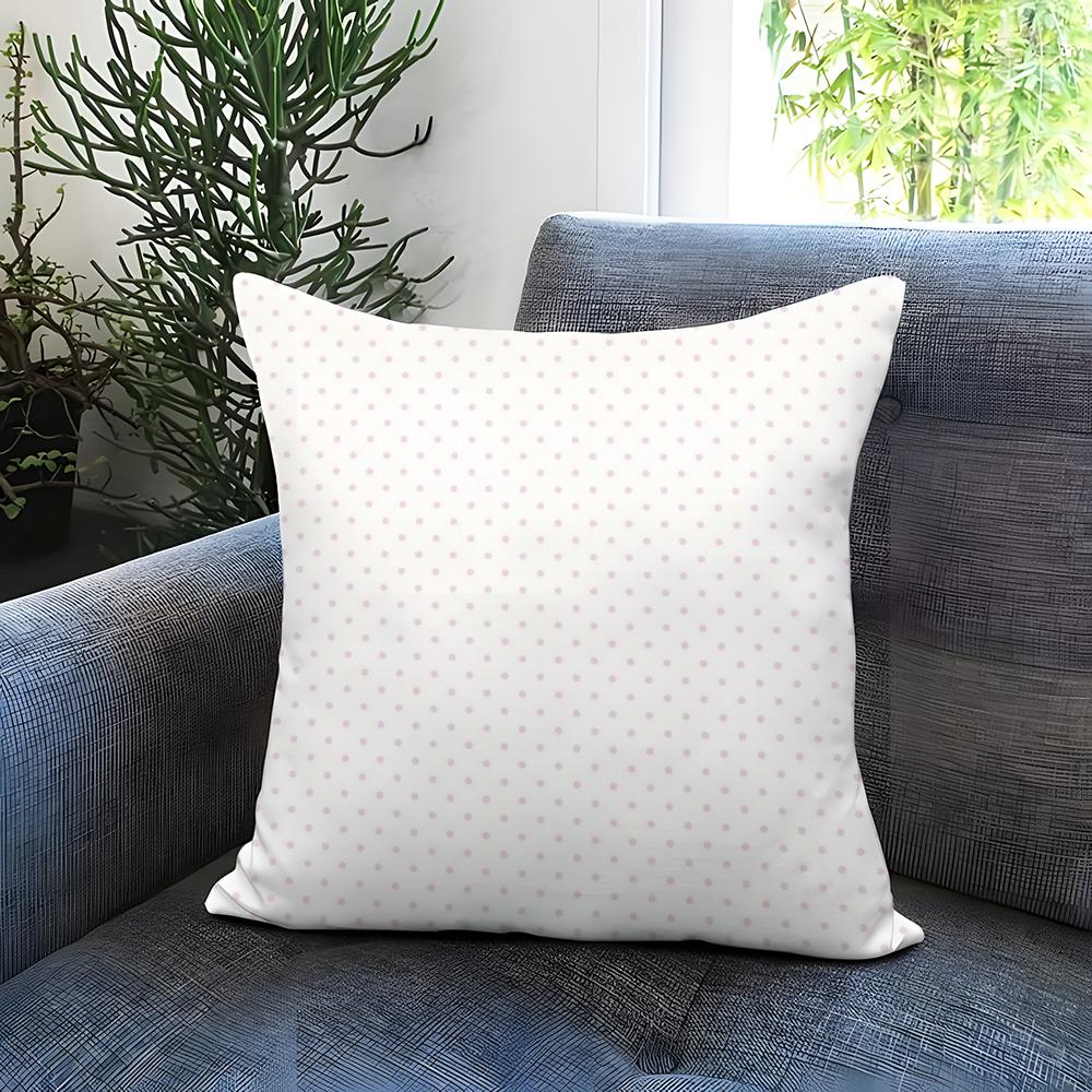 Polka Dots Cushion Cover Comfortable Reversible Pillow Cover Ideal for Car Sofa Bedroom Beyond