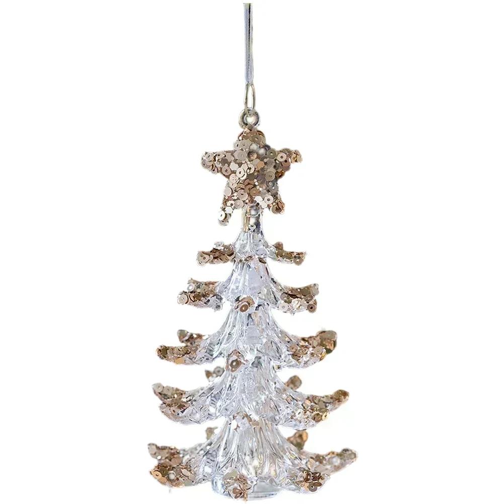 Christmas Pendant Acrylic Decorations Assorted Decorative Shapes Contemporary Style Lightweight Acrylic Material