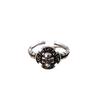 Unique Vintage Geometric Skull Zircon Ring For Women Adjustable Punk Fashion Accessory