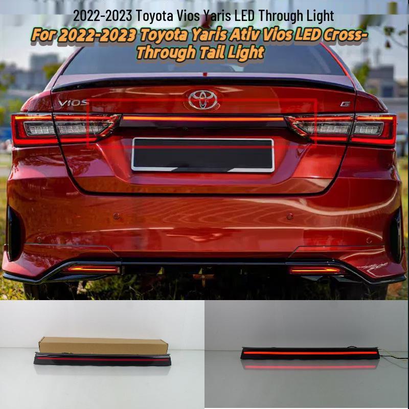 

2022-2023 Toyota Vios Yaris LED Flowing Water Light Modification Red Shell Three-Function Start Scan: Pair