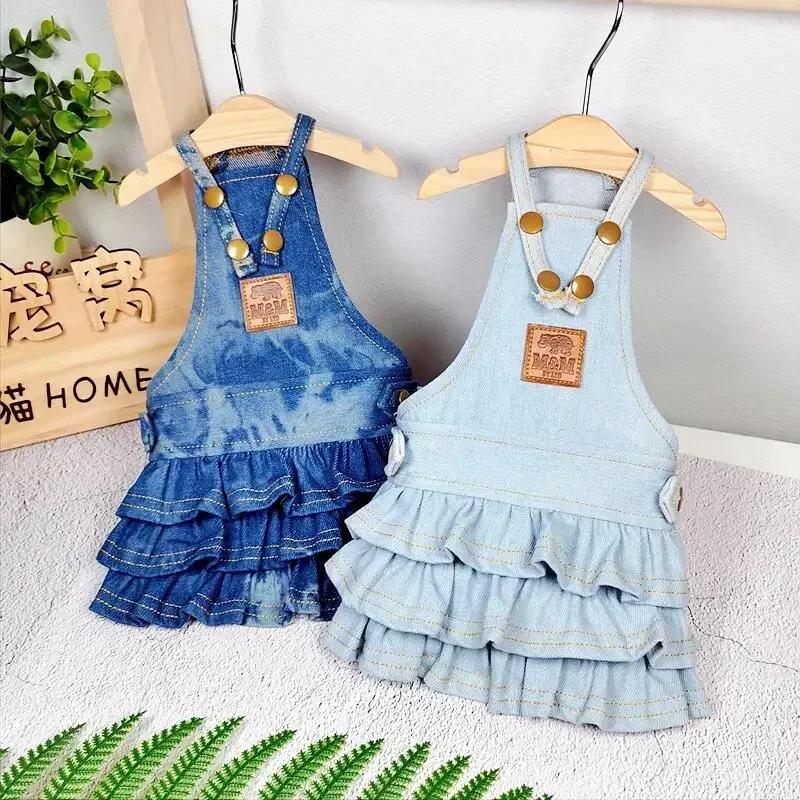 Spring Autumn Dog Clothes Dress Jumpsuit Couple Dog Clothing Pomeranian Poodle Bichon Schnauzer Dog Costume Pet Apparel Overalls