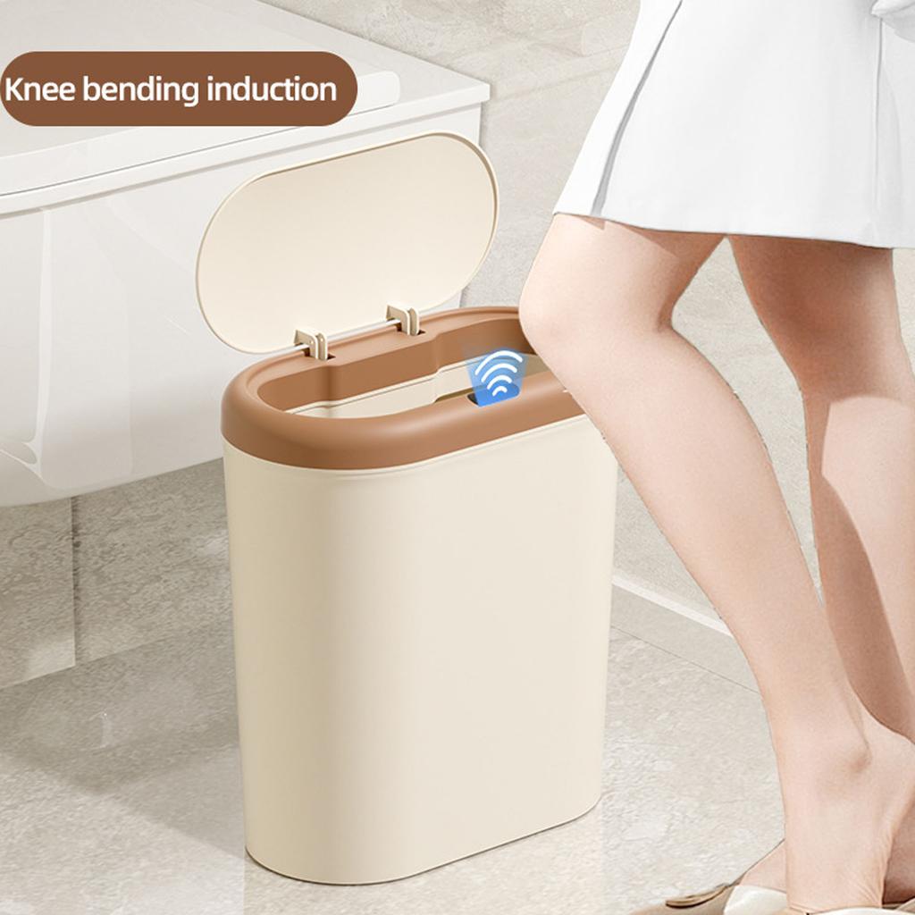 12.5L Smart Sensor Trash Can Water Resistant Touchless Garbage Can Automatic Sensor Garbage Bin with Lid for Home Bathroom Kitchen