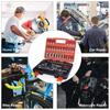 46-Piece Multifunctional Tool Box Set with Quick Ratchet Wrench Screwdriver and Storage Box for Car Bike Motorcycle Repair