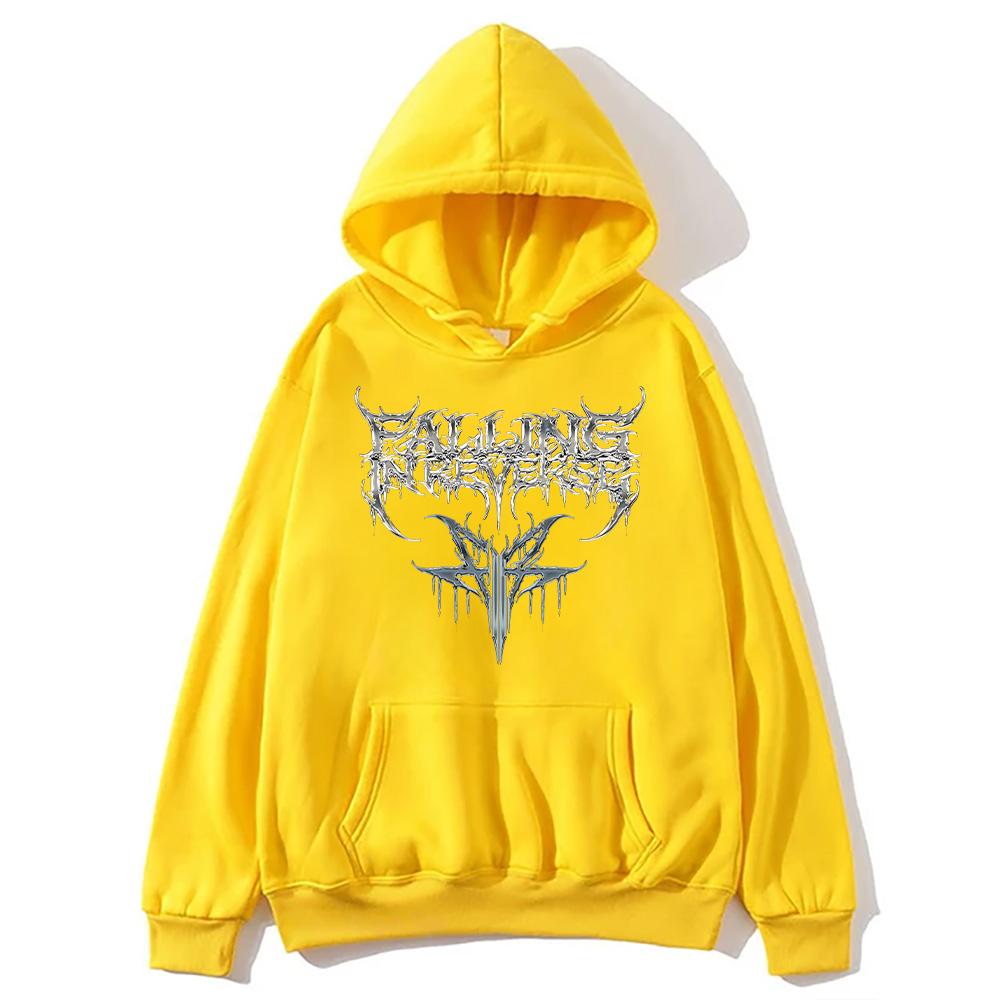 Falling in Reverse Hoodies Vintage Vintage Hip Hop Versatile Sweatshirts Music Fashion Aesthetic Pullovers Unisex