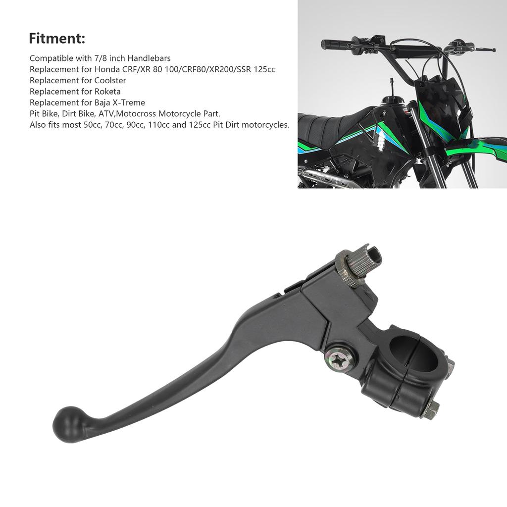 Left Clutch Lever Handle Aluminum Alloy Universal for Pit Bike Dirt Bike ATV Motocross 7/8in Handlebar