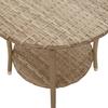 Garden Chairs 2 Pcs. Adjustable with Table Beige Poly Rattan