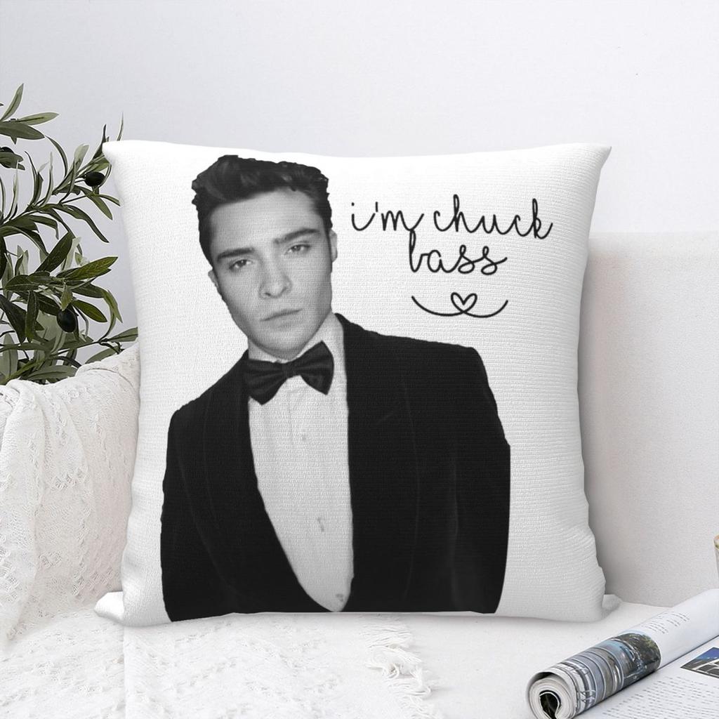 Ed Westwick I'm Chuck Bass Printed Pillowcases Cushion Cover Pillow Covers Warm Home Decoration Square Multi-Size