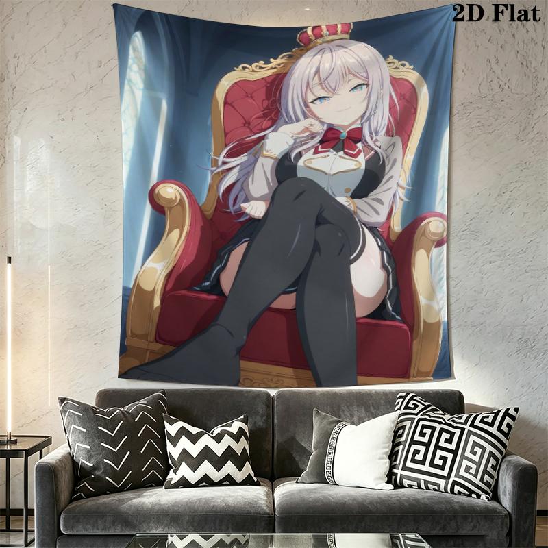 Alya Anime Wall Tapestry Aesthetic Wall Hanging Printed Fabric Blanket Decorative Tapestries for Bedroom Living Room Home Decor