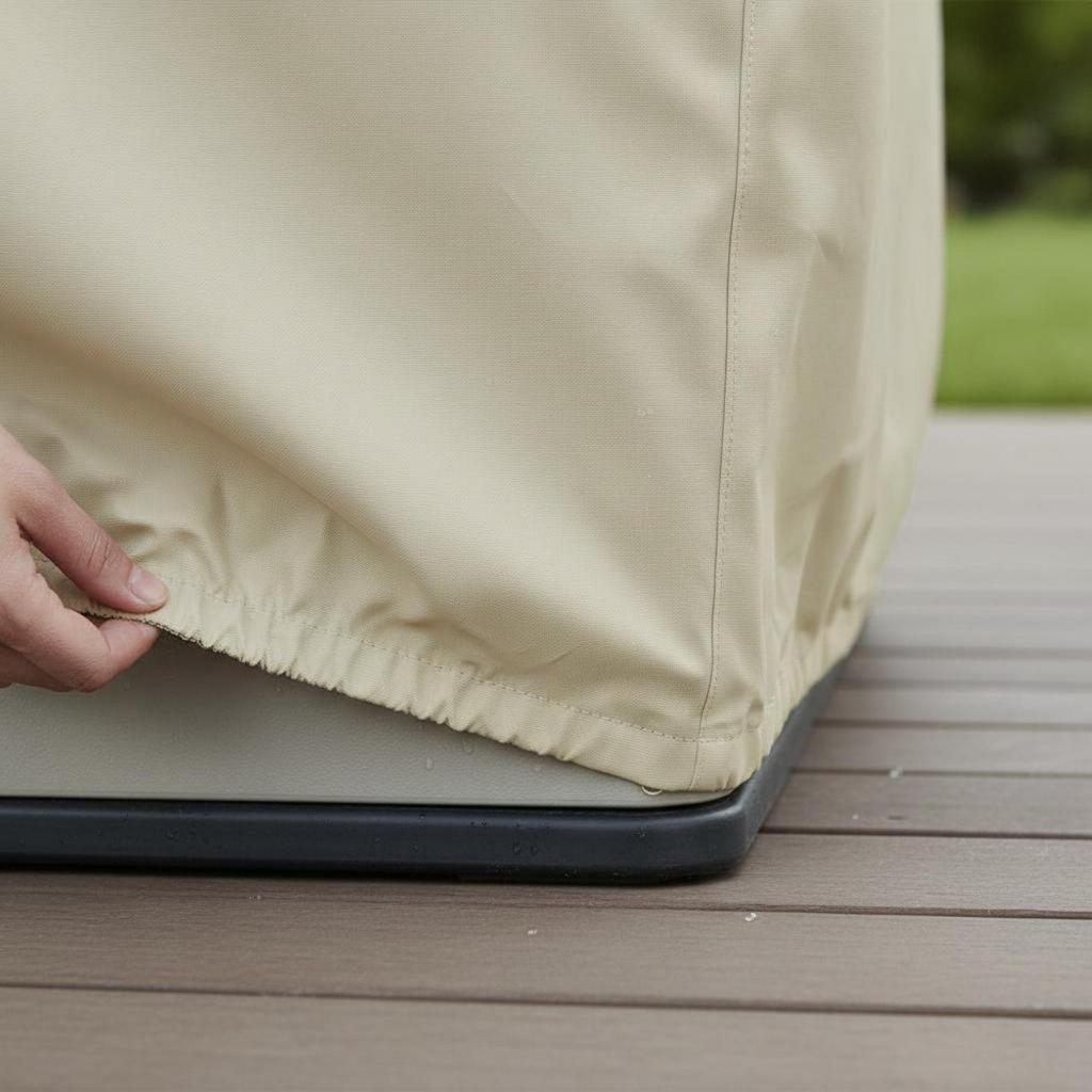 Outdoor Storage Box Cover Waterproof Container Dustproof for Garden Black 1236255cm