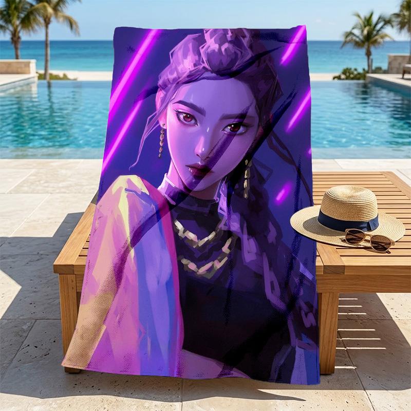 Neon Dreams Stylish Digital Printing Beach Towel Quick Drying Absorbent Blanket For Beach Pool Gym Travel Christmas Gift C9211258