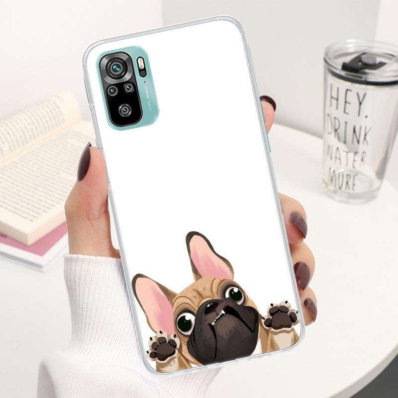 

Pug Dog French Bulldog Coque Phone Case For Xiaomi Redmi Note 13 14 12S 12 11S 11T 11E Pro Plus 11 10 10S 4G 5G 14Pro Soft Silic Redmi Note 10 Pro