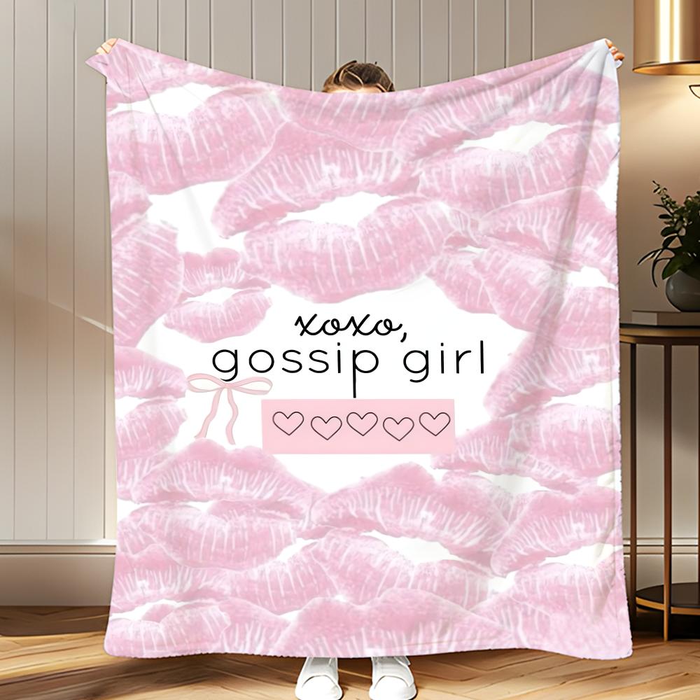 

tv series Gossip Girl Throw Soft Coral Fleece Blanket 310gsm Fluffy Warm Throw for Sofa Bed Couch Bedroom Decor 75x100cm