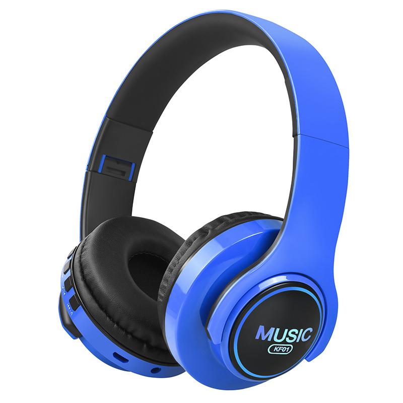 Over Ear Wireless Bluetooth Compatible Headphones with Colorful Light Active Noise Cancelling Deep Bass Ear Cups