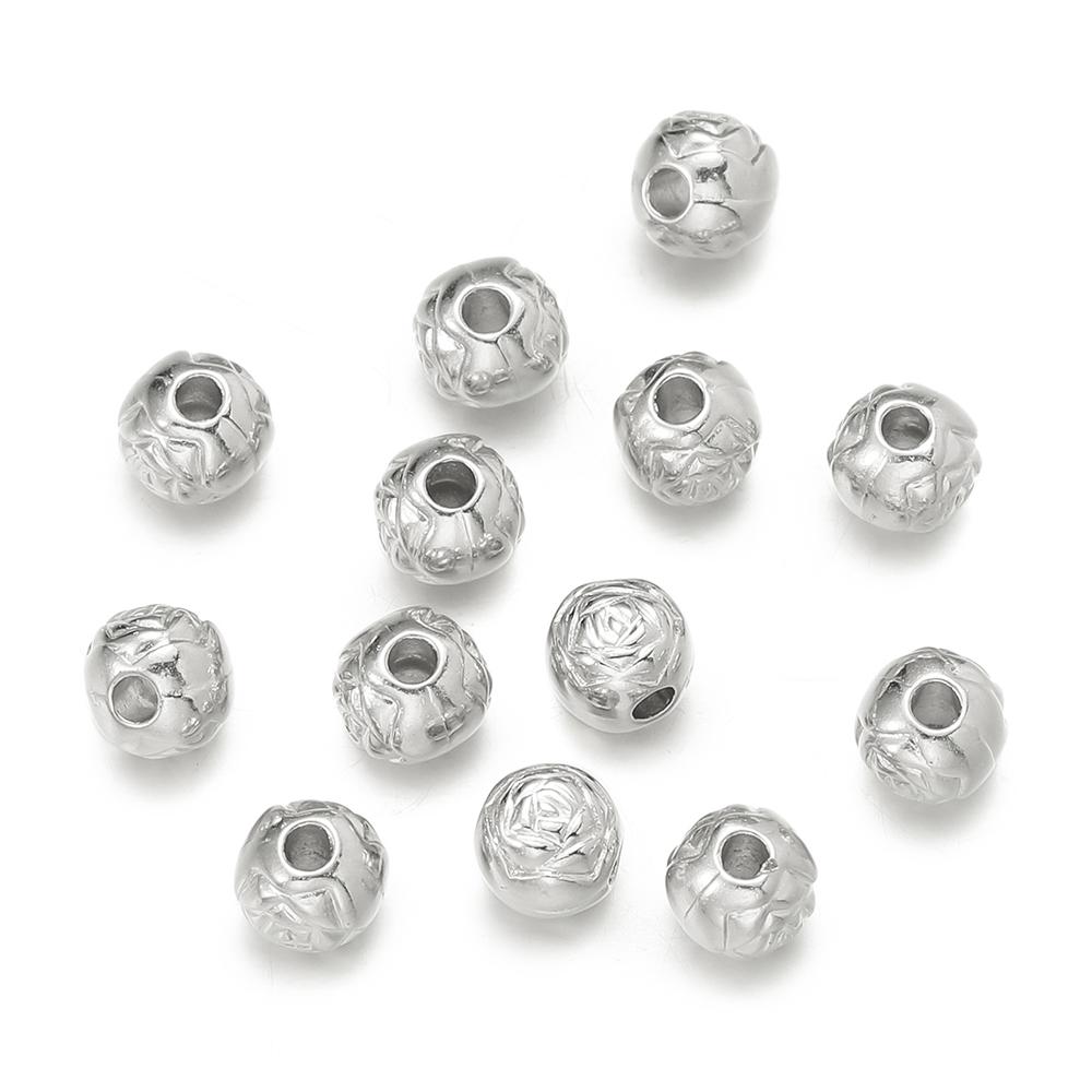 50pcs/lot CCB Spacer Beads Charms Antique Silver Color Spacer Beads Charms Pendants For DIY Bracelets Jewelry Making Accessories