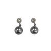 Gray Pearl Stud Earrings: French-Inspired Design, Light Luxury, Unique and Fashionable.