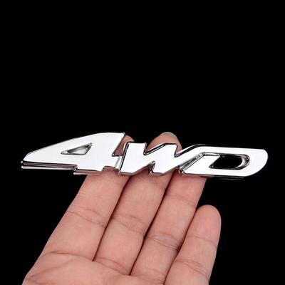 Pegatinas de metal 3D para coche, emblema de insignia 4x4, pegatinas modificadas estándar para tapa trasera, marca lateral de coche con tracción en las 4 ruedas, piezas exteriores