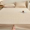 1 PC Waterproof Bedcover Fitted Sheet Bed Mattress Cover Thickened Quilted Soft Comfortable Breathable Solid Color Bedding Mattress Cover