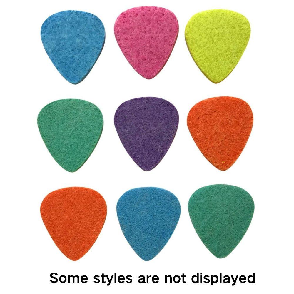 6/12pcs Felt Guitar Picks, Colorful Felt Plectrums for Bass Ukulele Electric Acoustic Guitar, Gentle On Fingers YMY