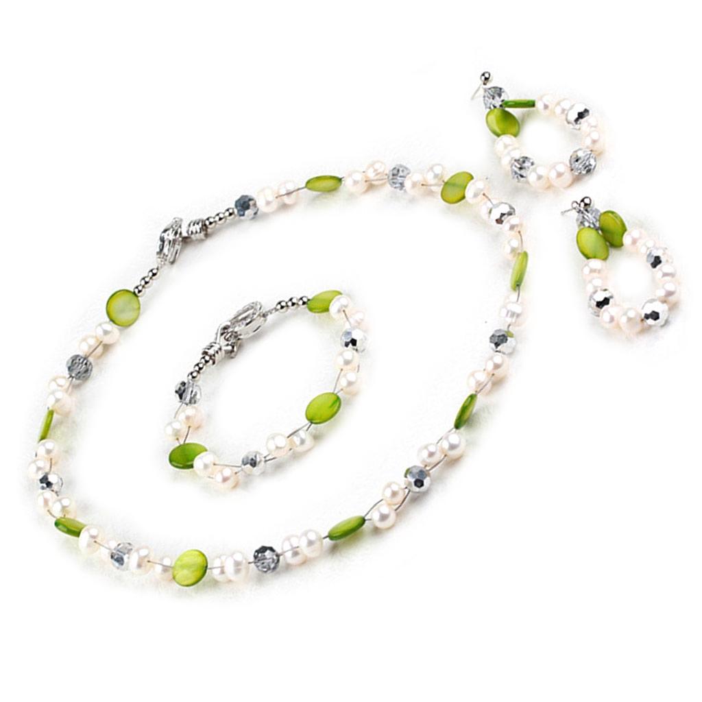 Les Trésors De Lily [K2865] - 'Mineralia' Green White Designer Set