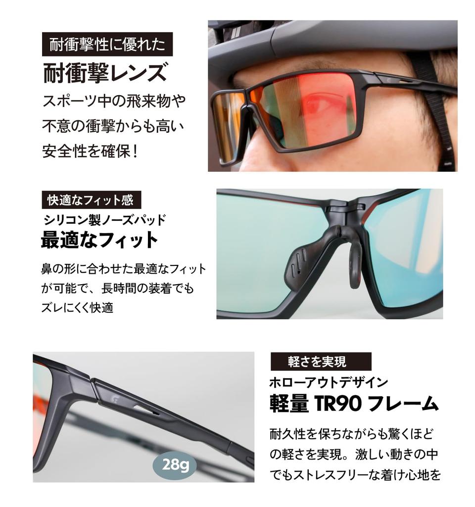 Photochromic Foldable Sports Protection and Sports Sunglasses [Gorix] Sunglasses, Sunglasses, Sunglasses/Foldable/UV (GS-TRANS186) Cycling, Running,