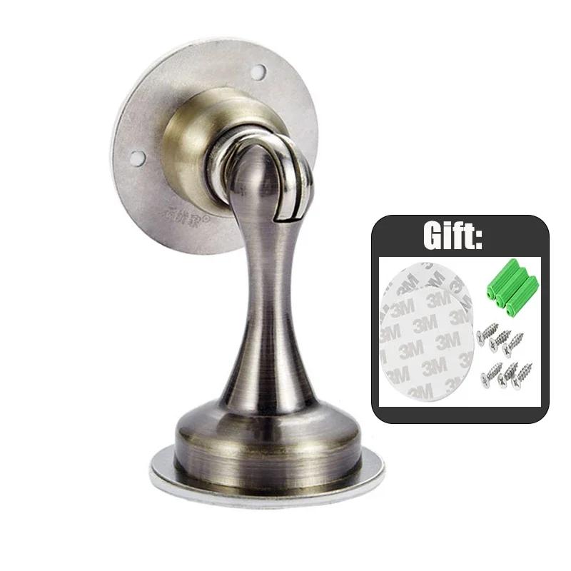 ZEXEF Stainless Steel Door Stopper Bathroom Magnetic Door Stop Heavy Duty Floor Wall Mount Wind-Proof Door Holder Hardware
