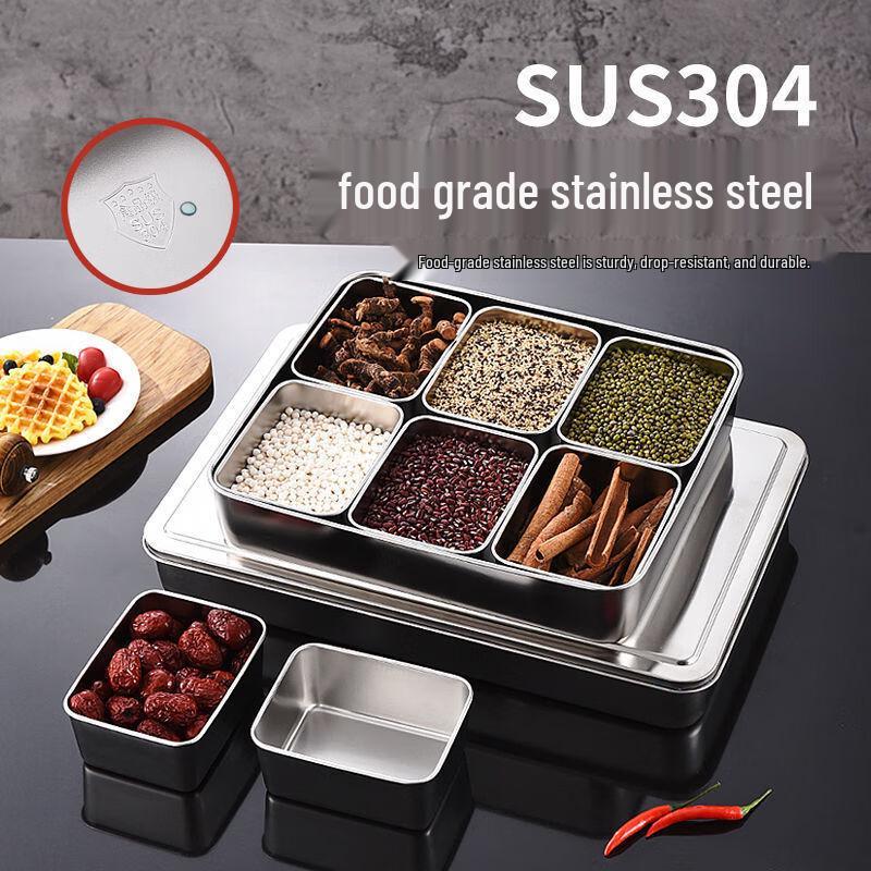 Lijia Stainless Steel Multi-Compartment Seasoning Box