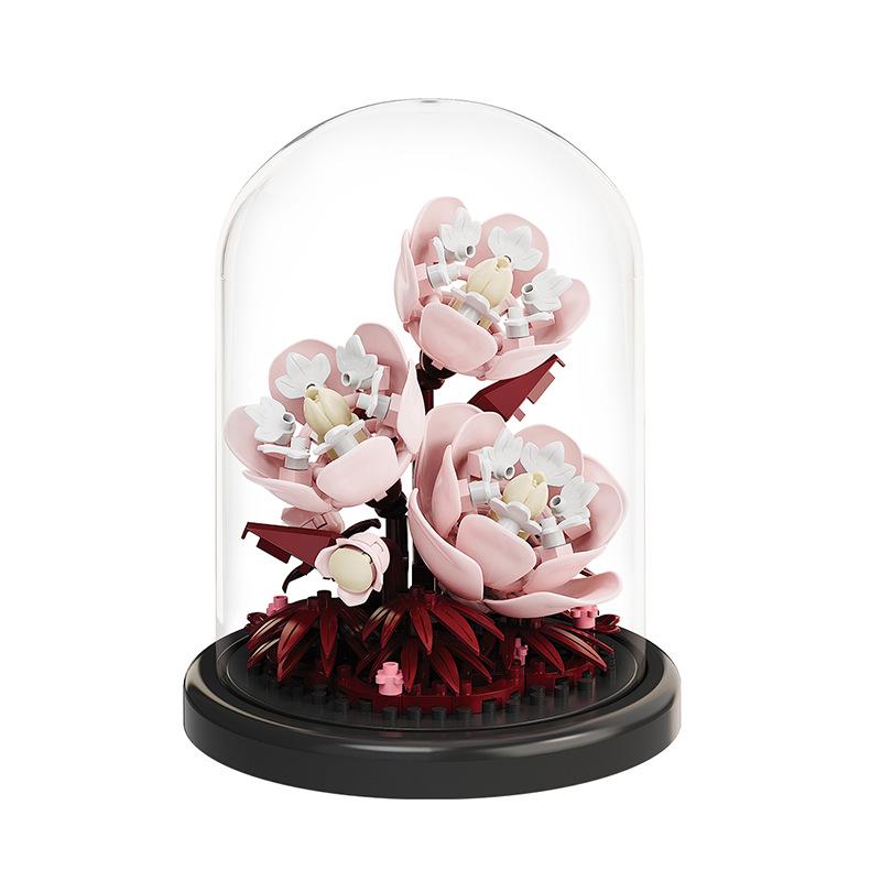 Preserved Flower Lily Rose Building Blocks - Lego Compatible Valentine's Day Gift Ornaments