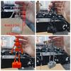 3D Printed Dancing Skeleton Aquarium Bubbler Movable Oxygen Skeleton  Halloween Decor
