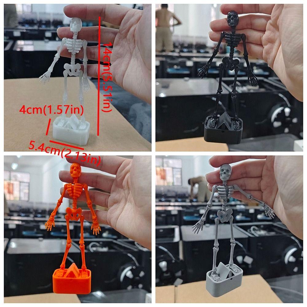 3D Printed Dancing Skeleton Aquarium Bubbler Movable Oxygen Skeleton Halloween Decor
