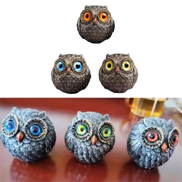 Charm Resin Owl Decoration With Fine Detail Owl Sculpture For Bedroom, Office, Or Living Area for Stylish Home