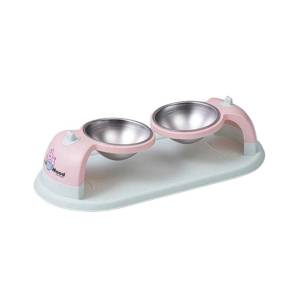 Stainless Steel Cat Food Bowl Non-Slip Adjustable Height Pet Bowl High Base Preventing Tipping Over Dog Water Bowl Pet Feeding