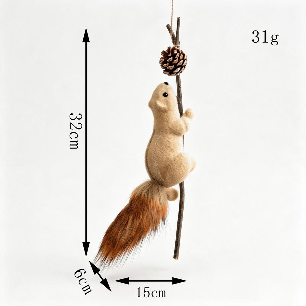 Christmas Squirrel Ornament Hanging Decoration For Tree And Holiday Decor