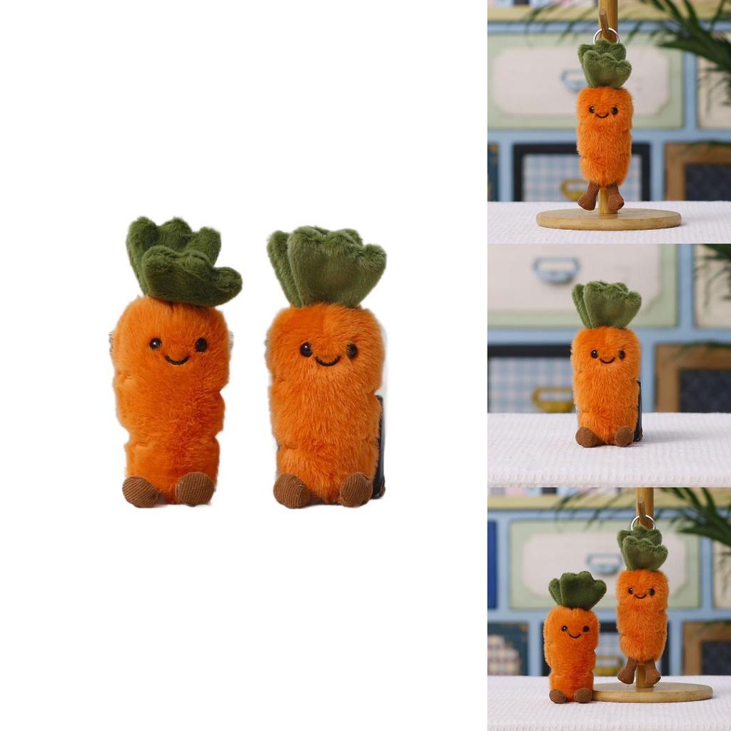 Carrot Soft Plush Doll With Cartoon Style Suitable For Backpack Decor And Giftgiving