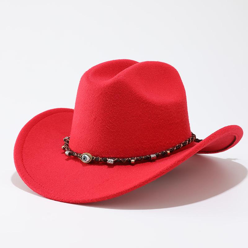 Men's and women's outdoor ethnic wind sun protection travel windproof sun hat big brim top hat knight hat western cowboy hat