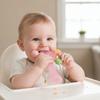 Candy Color Teething Ring Safe Rattle Toy Anti-eating Silicone Teether  Nursing