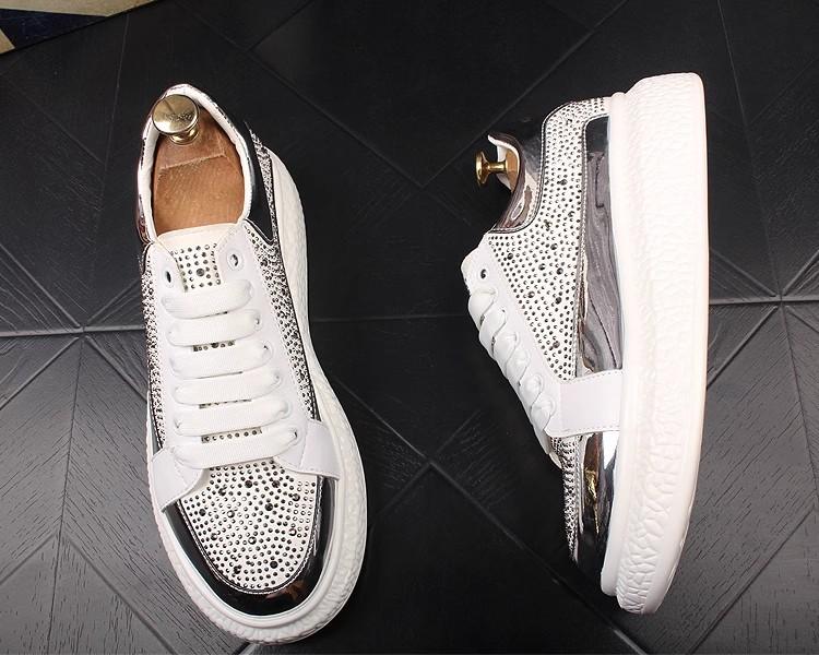 Fashion Men's new thick-soled rhinobason tide shoes every muffin tide men's shoes increase elastic sports casual shoes 6