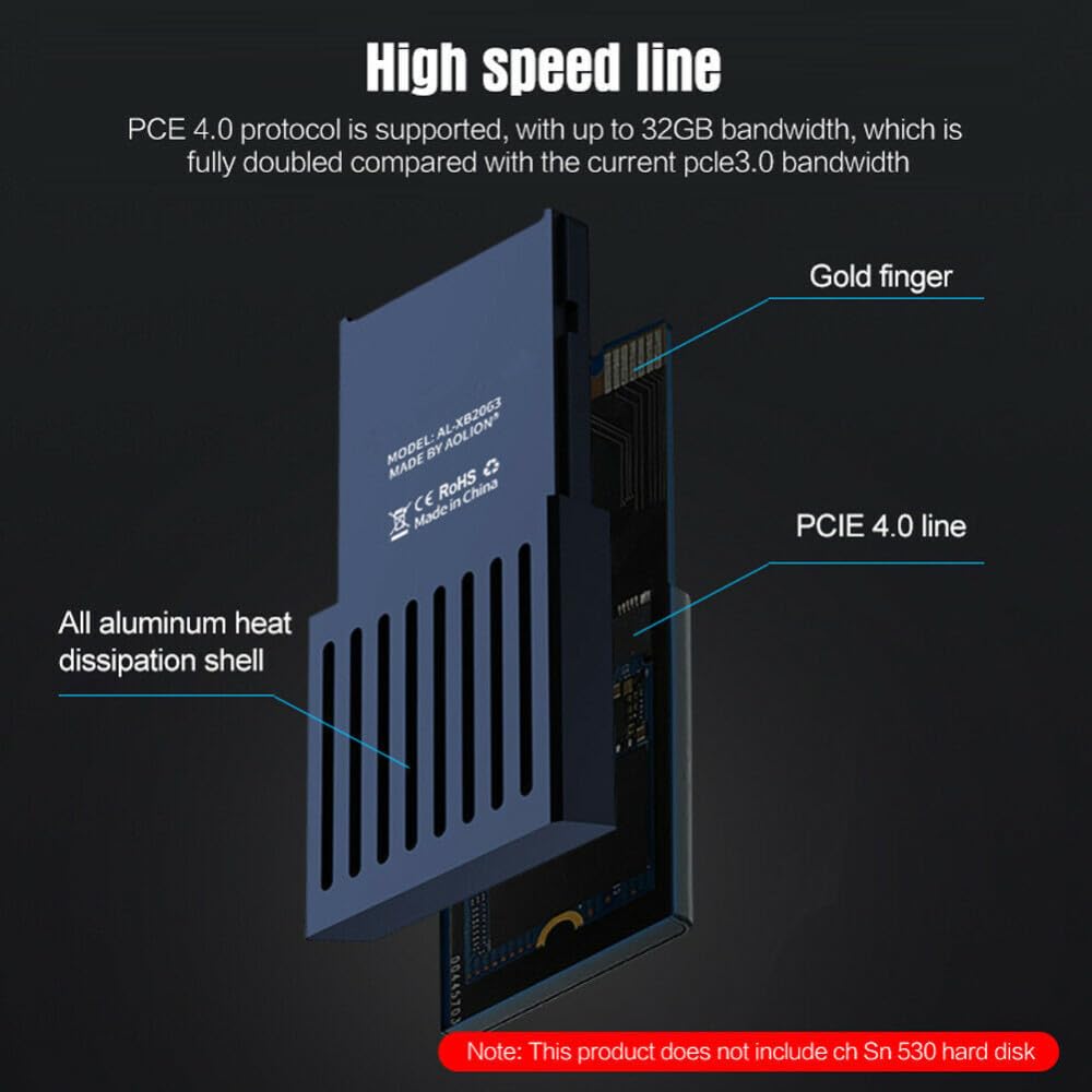 External Hard Drive Expansion Card Aluminum Alloy Line Conversion Box for Xbox Series S Accessories Box, High-Speed X/Series