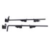 2pcs Door Drop Rod 18 Inch Heavy Duty Solid Steel Black Powder Coated Thicker Gate Ground Latch for for Single Double