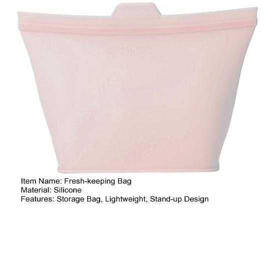 Sac de Conservation Alimentaire en Silicone de Qualité Alimentaire avec Bande d'Étanchéité Pochette Étanchéité Reutilisable Compatible Micro-ondes Conservation Fraîcheur pour Cuisine Maison Salle à Manger