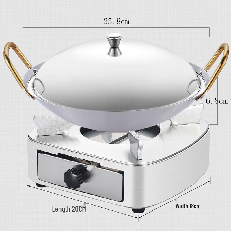 Набор для фондю GOWKE из нержавеющей стали с спиртовой горелкой