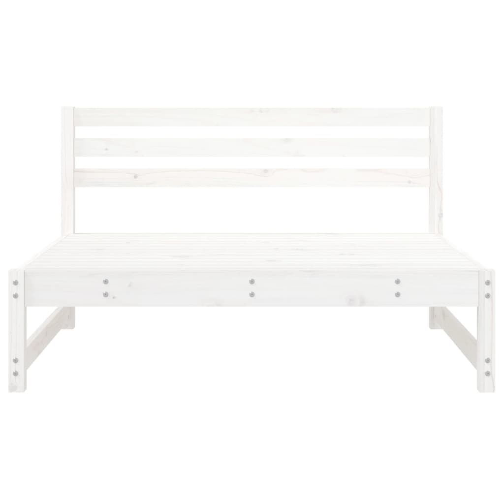 Garden Center Sofa White 120x80 cm Solid Pine Wood