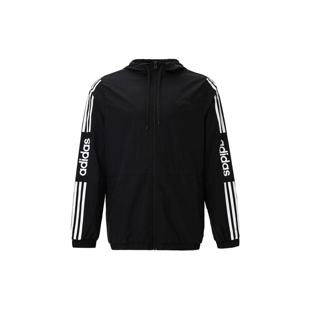 Adidas Neo Sports Loose-Fit Hooded Jacket Men Jackets Black FP7394