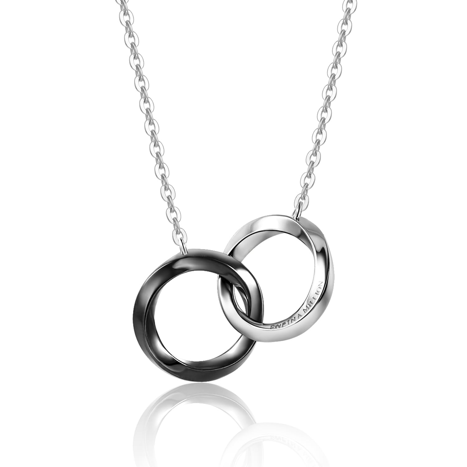 

FANCIME Men s Silver Möbius Strip Infinity Necklace, Perfect for Christmas, White Day, Anniversaries, Birthdays, or any other special occasion.