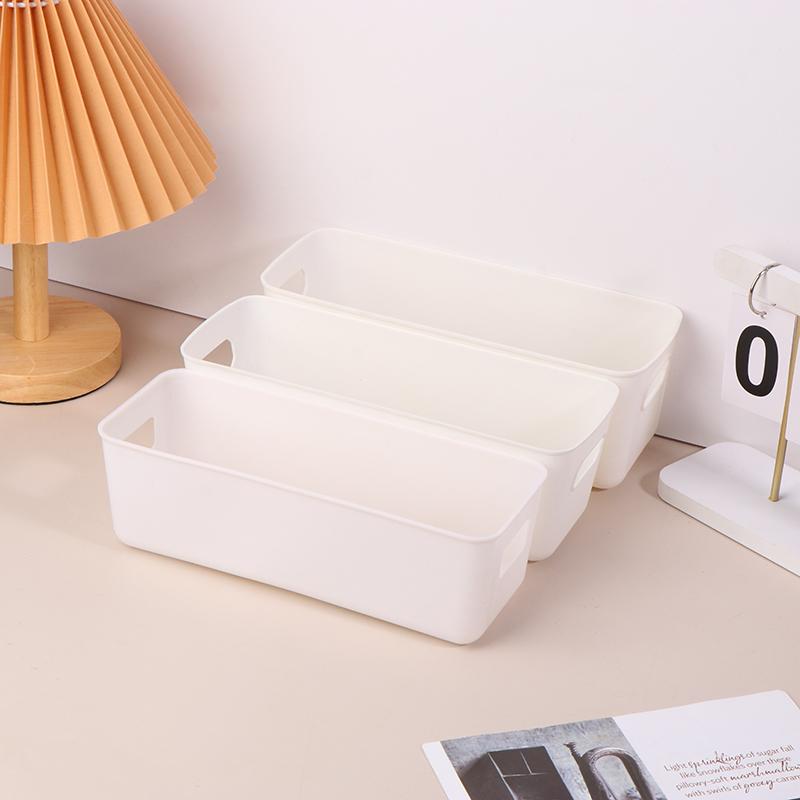 1 Stück Desktop-Aufbewahrungsbox für Schreibwaren Weiß Toilettenartikel Kosmetik Verschiedenes Kunststoff-Aufbewahrungs-Organisationsbox Schubladen-Organizer