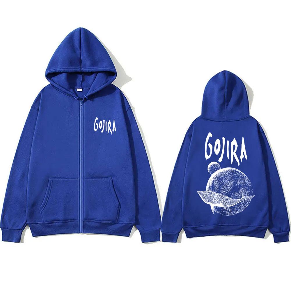 French Metal Band Gojira From Mars To Sirius Album Cover Zipper Hoodie Men Women Vintage Rock Oversized Fleece Zip Up Hoodies