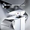 Household Bathroom Waterfall Faucet Washbasin Hot And Cold Sink Bathroom Stainless Steel Faucet With Water Inlet Pipe