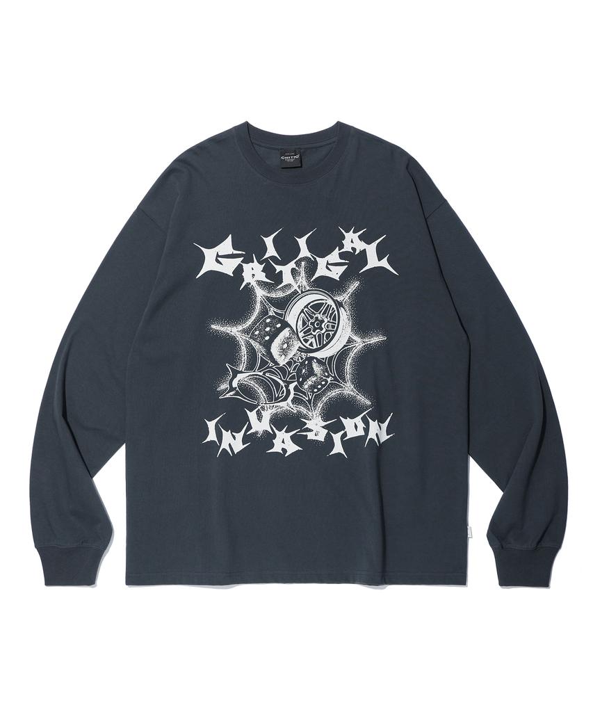 CRITIC Critical Invasion Long Sleeve T-Shirt Charcoal