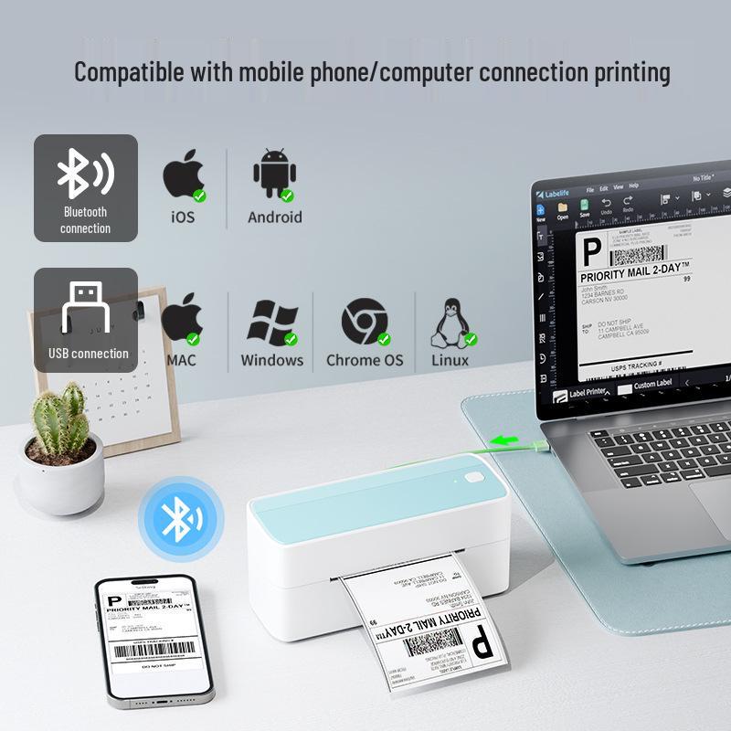 Phomemo Bluetooth termisk skrivare: Fraktsedlar, Beställningar, Streckkoder, Bläckfri