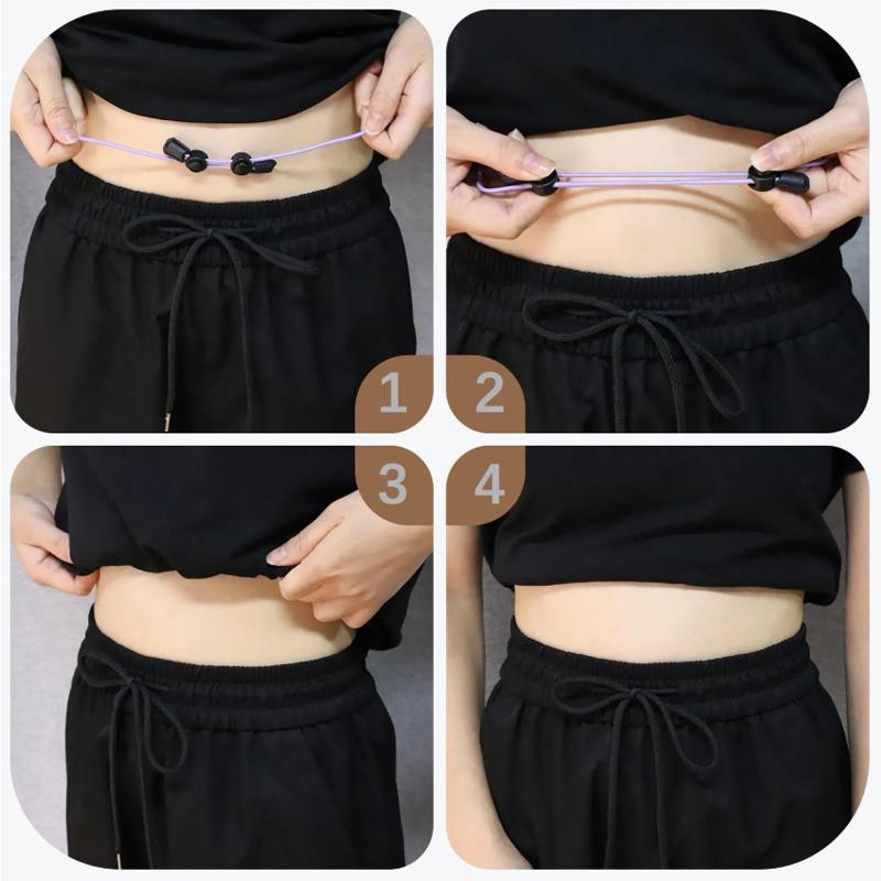 3Pcs Adjustable Band Crop Tuck Tool, Black Elastic Crop Tuck For Sweater, Shirt, Summer Crop Tops Adjustable Band Invisible Belt