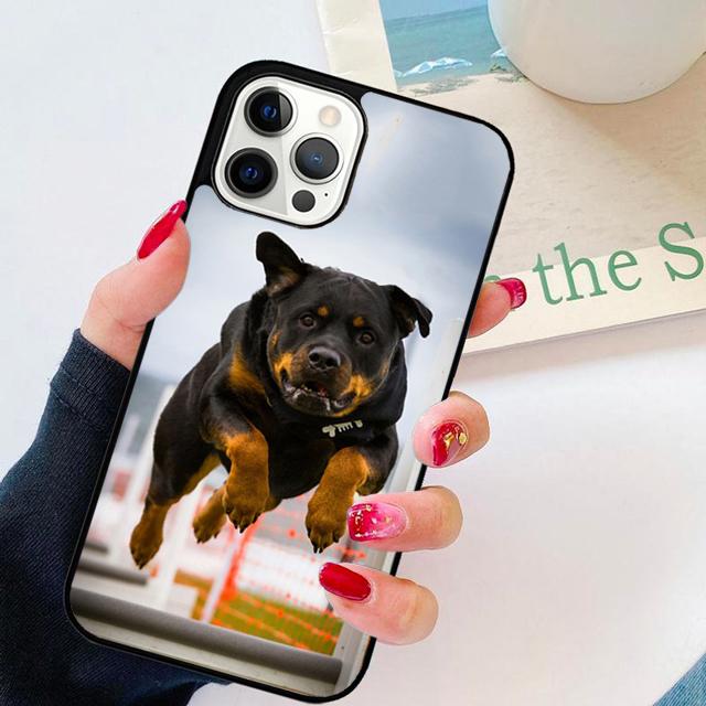 Cool Rottweiler Dog Soft TPU Phone Case Cover For iPhone 17 Air 16 15 14 Plus Apple 16 11 12 13 Pro Ma Coque